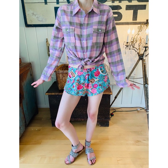 SOLD ♥️ Spell ♥️ Teal Babushka Shorts - Picture 3 of 9